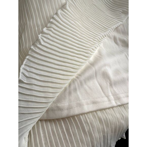 Disney D-Signed Ivory Cream Pleated Dress with Lace Sleeves size Juniors M - Picture 5 of 10